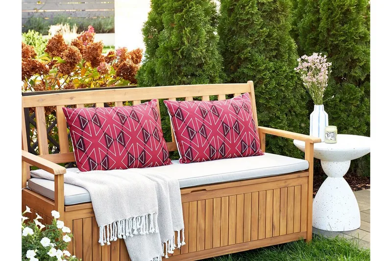 Santa Rosa Udendørspude 42x60 cm - Pink/Hvid - Tekstiler - Pude & plaid - Udendørs puder