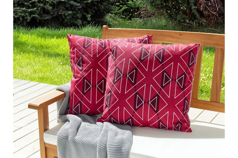 Santa Rosa Udendørspude 45x45 cm - Pink/Hvid - Tekstiler - Pude & plaid - Udendørs puder