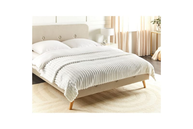 Sengetæppe Rakya Hvid, 200x220 cm - Hvid, 200x220 cm - Tekstiler - Pude & plaid - Tæpper & plaider