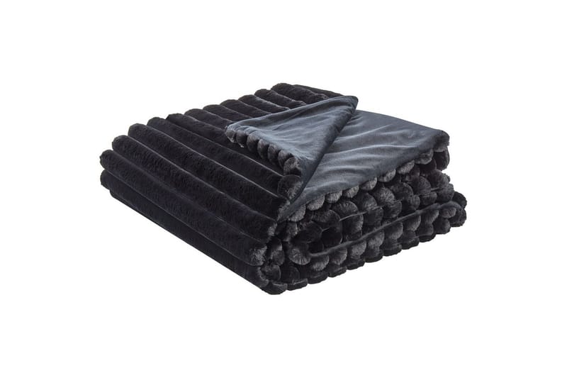 Sengetæppe Rakya Sort, 200x220 cm - Sort, 200x220 cm - Tekstiler - Pude & plaid - Tæpper & plaider