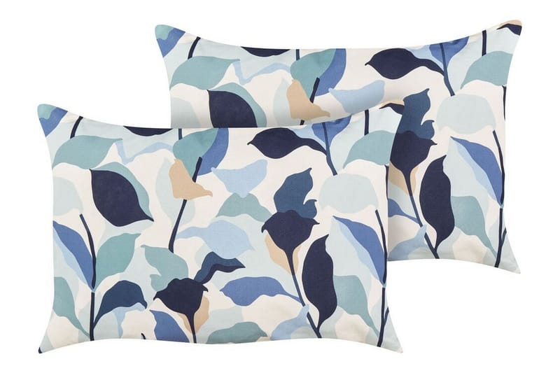 Smithers Udendørspude 42x60 cm - Blå/Hvid - Tekstiler - Pude & plaid - Udendørs puder