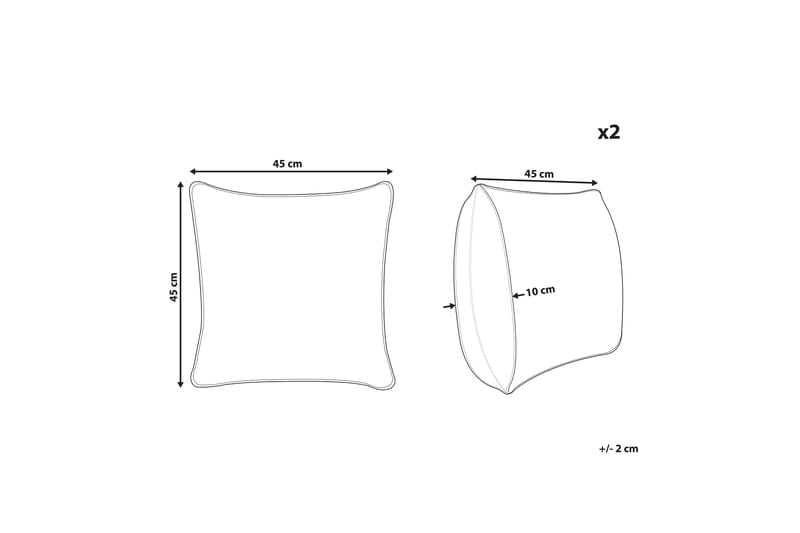 Smithers Udendørspude 45x45 cm - Blå/Hvid - Tekstiler - Pude & plaid - Udendørs puder