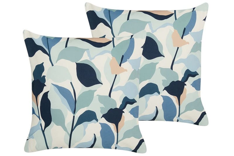 Smithers Udendørspude 45x45 cm - Blå/Hvid - Tekstiler - Pude & plaid - Udendørs puder