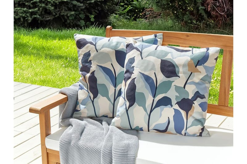 Smithers Udendørspude 45x45 cm - Blå/Hvid - Tekstiler - Pude & plaid - Udendørs puder