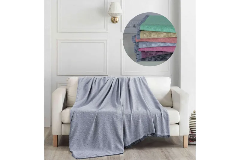 Sofabetræk Athodna Grå - Grå - Tekstiler - Pude & plaid - Tæpper & plaider