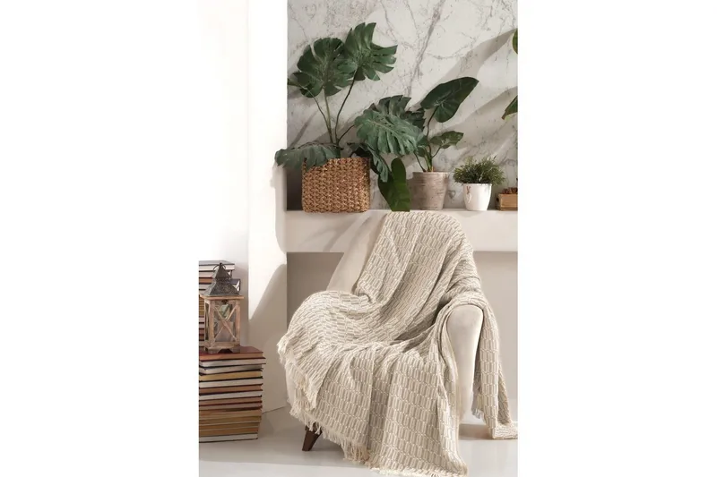 Sofabetræk Dawnvale Beige - Beige - Tekstiler - Pude & plaid - Tæpper & plaider