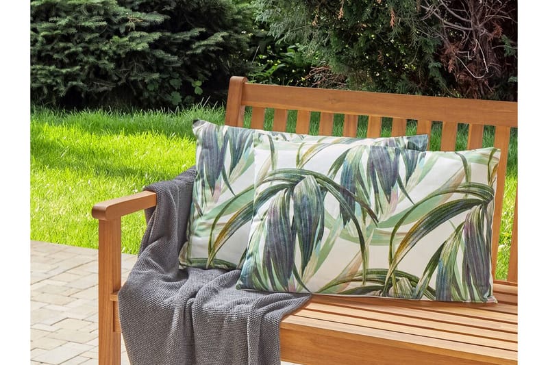 Sorel Udendørspude 42x60 cm 2 stk - Grøn/Hvid - Tekstiler - Pude & plaid - Udendørs puder