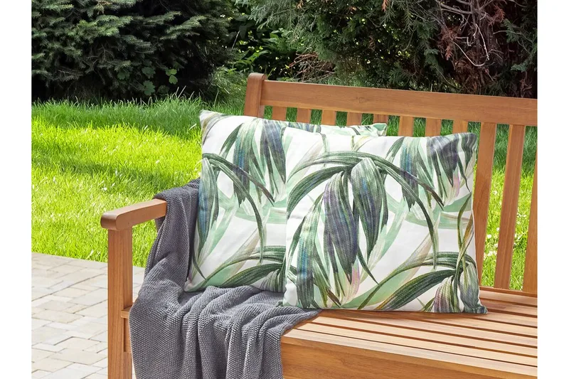 Sorel Udendørspude 45x45 cm - Grøn/Hvid - Tekstiler - Pude & plaid - Udendørs puder