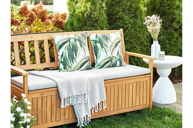 Sorel Udendørspude 45x45 cm - Grøn/Hvid - Tekstiler - Pude & plaid - Udendørs puder