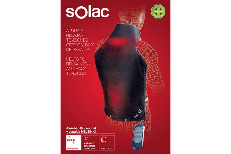 Ergonomisk Varmepude Solac Helsinki Nakke & Lænderyg - Sort - Tekstiler - Pude & plaid - Specialpude - Hvedepude & varmepude