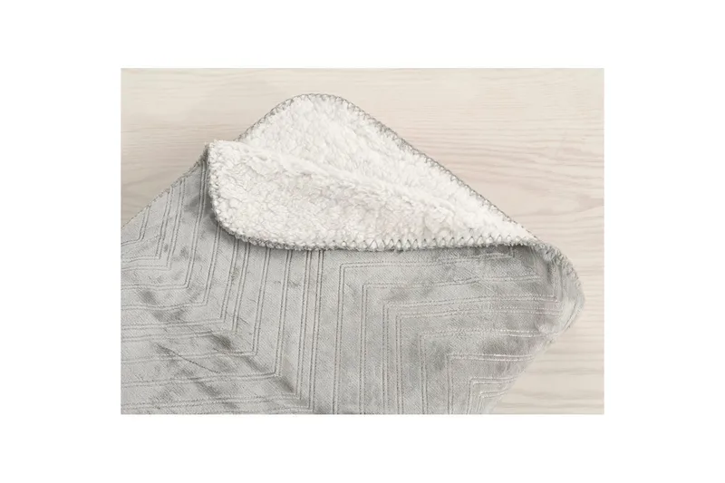 Tæppe Sherpa 130 x 170 cm - Grå - Tekstiler - Pude & plaid - Tæpper & plaider