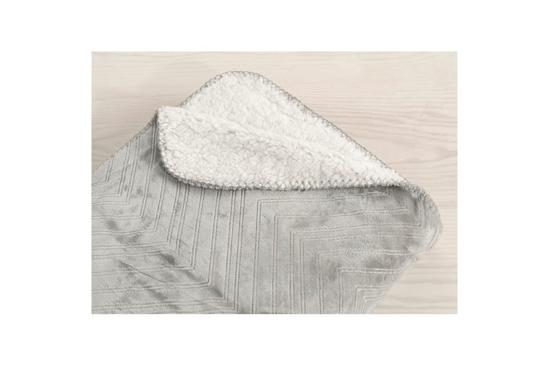 Tæppe Sherpa 130 x 170 cm - Grå - Tekstiler - Pude & plaid - Tæpper & plaider