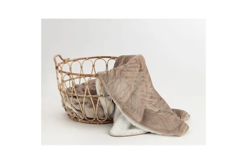 Tæppe Sherpa 130 x 170 cm - Linned - Tekstiler - Pude & plaid - Tæpper & plaider