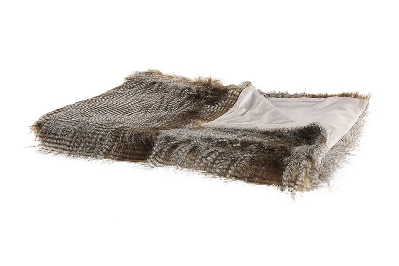 Asdad Plaid 150x200 cm Tosidet, Brun/Hvid