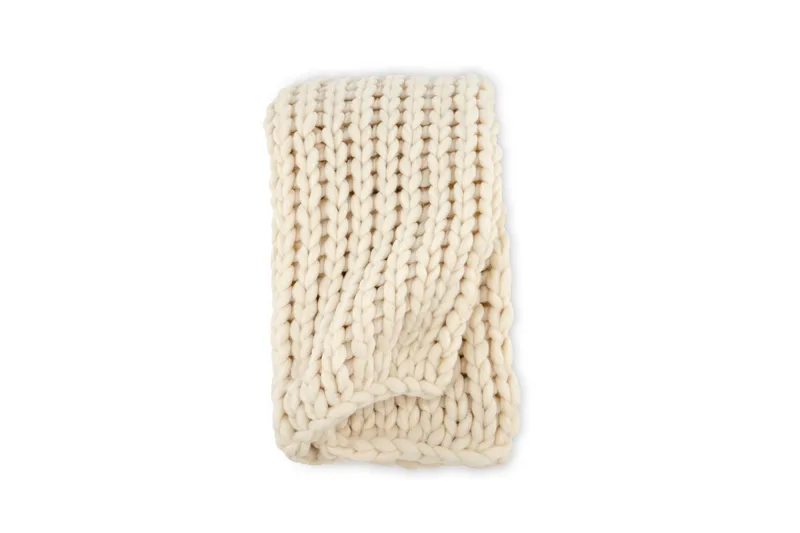 Kate Plaid 130x170 cm - Beige - Tekstiler - Pude & plaid - Tæpper & plaider