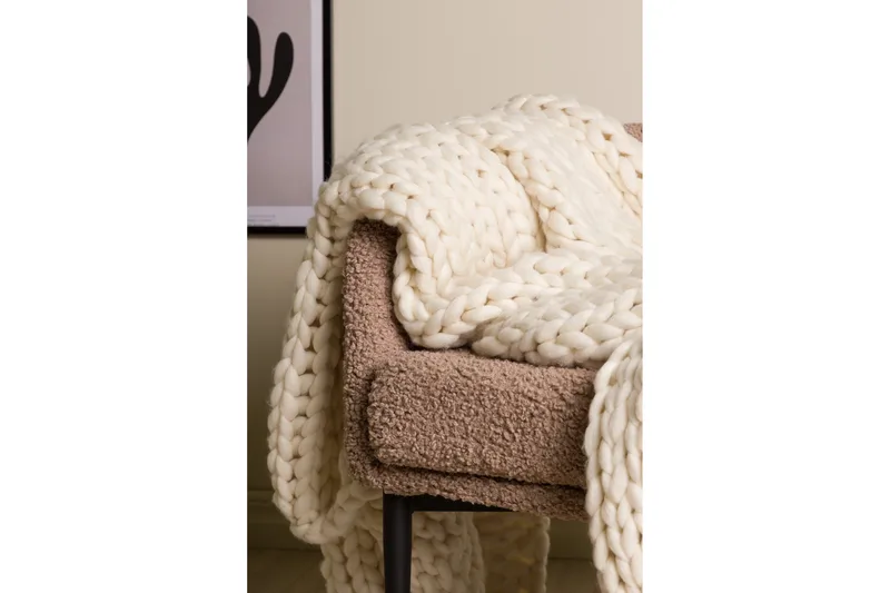 Kate plaid 130x170 cm - Beige - Tekstiler - Pude & plaid - Tæpper & plaider