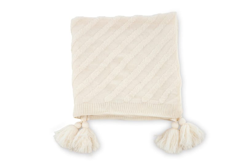 Katlyn Plaid 130x170 cm - Hvit - Tekstiler - Pude & plaid - Tæpper & plaider