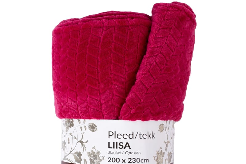 Liisa Tæppe XL 200x230 cm Hindbær Rød - Tæpper & plaider