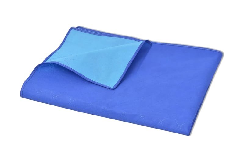 picnictæppe blåt og lyseblåt 100x150 cm - Flerfarvet - Tæpper & plaider