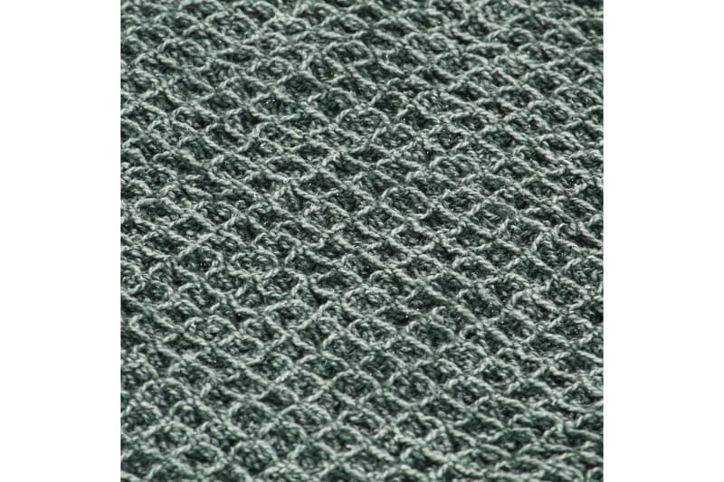 plaid 125 x 150 cm bomuld mørkegrøn - Grøn - Tekstiler - Pude & plaid - Tæpper & plaider