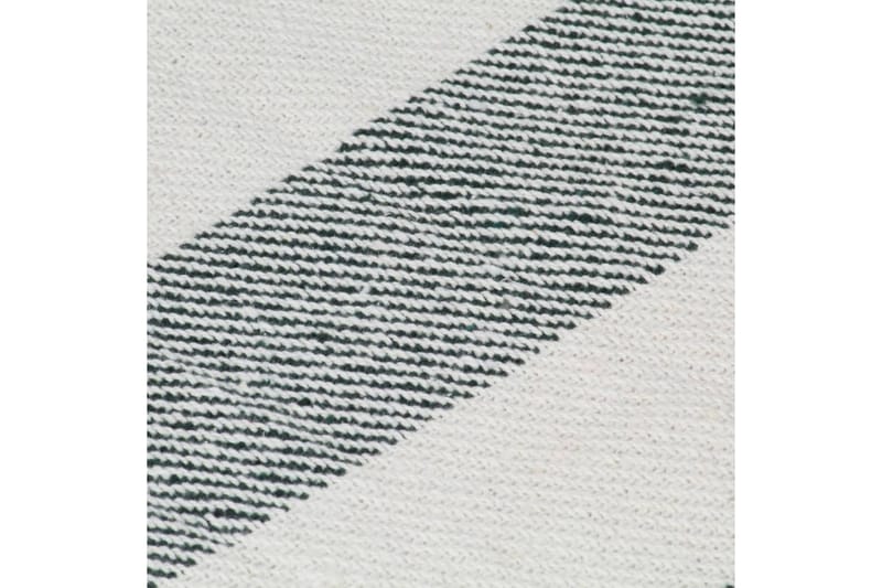 plaid 125 x 150 cm stribet bomuld mørkegrøn - Grøn - Tæpper & plaider