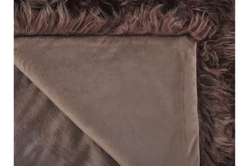 Plaid 200 x 220 cm brun DELICE - Brun - Tekstiler - Pude & plaid - Tæpper & plaider