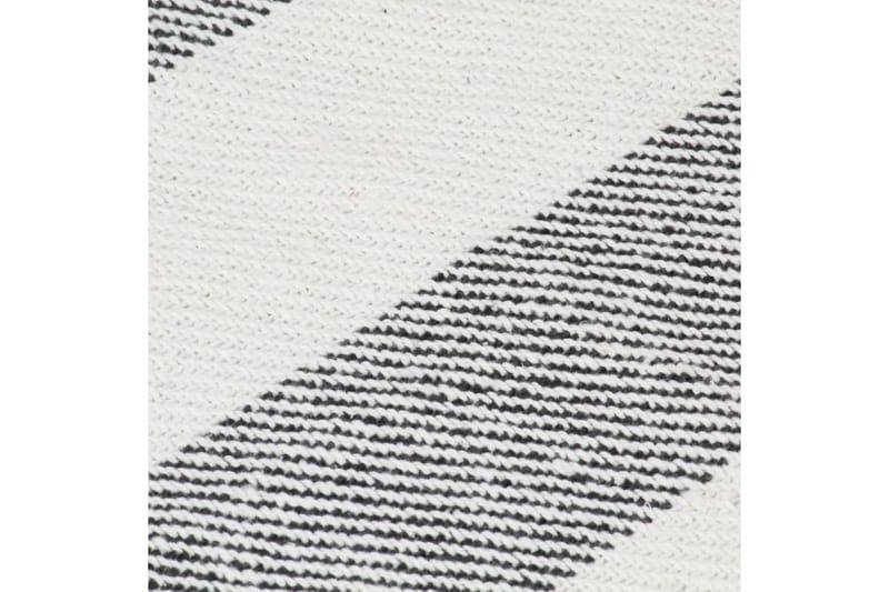 plaid 220 x 250 cm stribet bomuld antracitgrå - Grå - Tekstiler - Pude & plaid - Tæpper & plaider