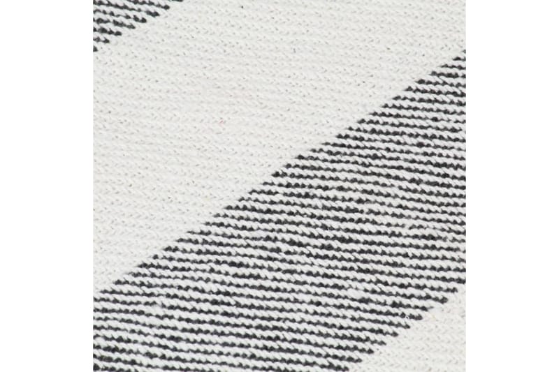 plaid 220 x 250 cm stribet bomuld antracitgrå - Grå - Tæpper & plaider