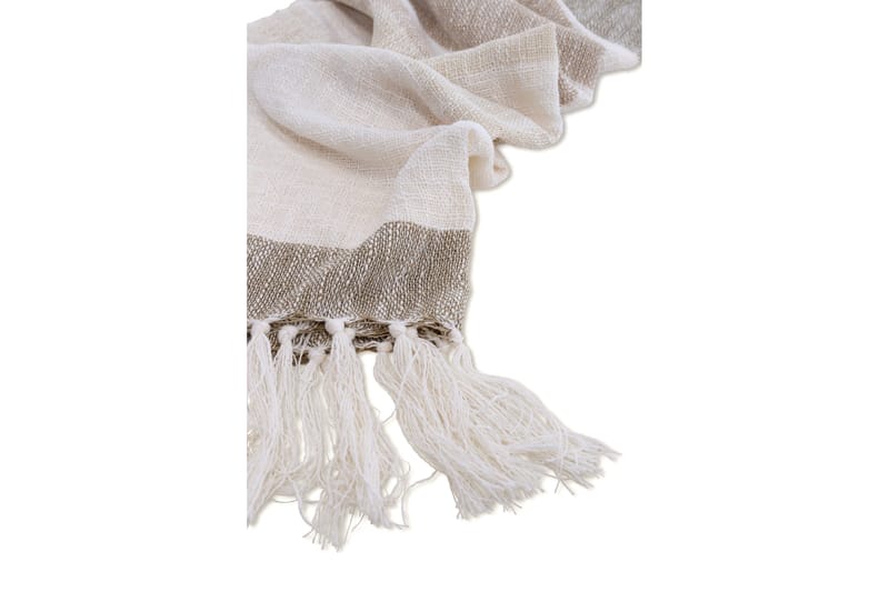 Sandy Plaid 130x170 cm - Offwhite/Beige/Brun - Tekstiler - Pude & plaid - Tæpper & plaider