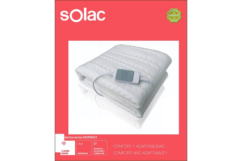 SOLAC Varmemadras Norway 60W - smertelindring - varmetæppe - Tæpper & plaider - sengevarmer