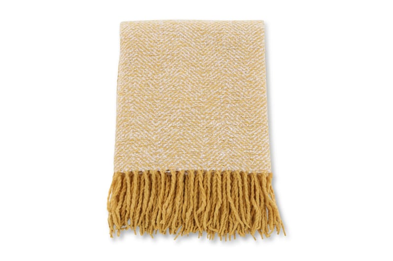 Toby Plaid 130x170 cm, Gul/Hvit