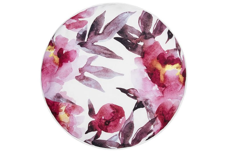 Trepuzzi Udendørspude 40 cm Rund - Hvid/Pink - Tekstiler - Pude & plaid - Udendørs puder