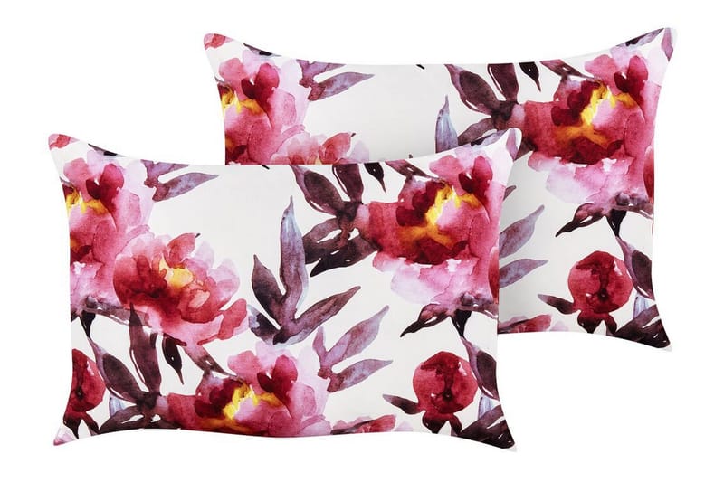 Trepuzzi Udendørspude 42x60 cm - Hvid/Pink - Tekstiler - Pude & plaid - Udendørs puder