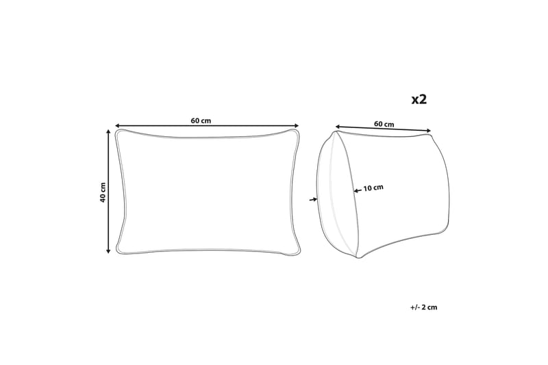 Tricase Udendørspude 42x60 cm - Hvid/Grøn - Tekstiler - Pude & plaid - Udendørs puder