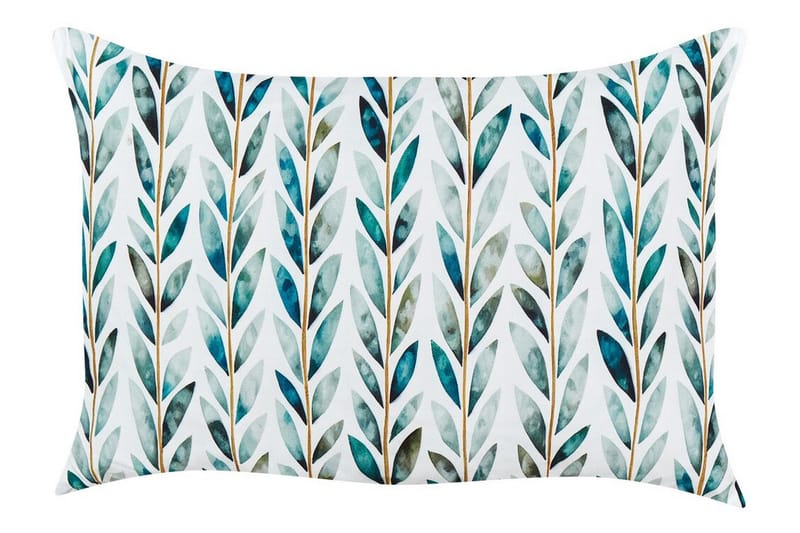 Tricase Udendørspude 42x60 cm, Hvid/Grøn