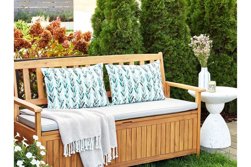 Tricase Udendørspude 42x60 cm - Hvid/Grøn - Tekstiler - Pude & plaid - Udendørs puder