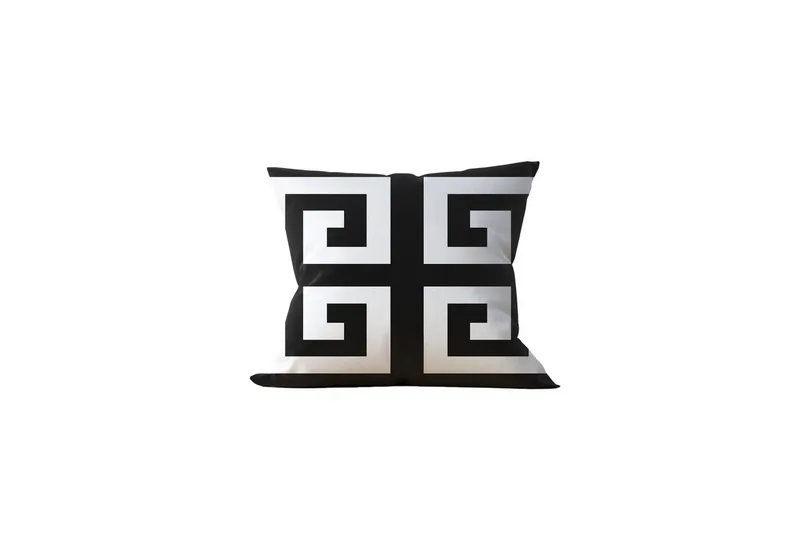 Tyrell Pyntepude 43x43 cm, Sort/Hvid