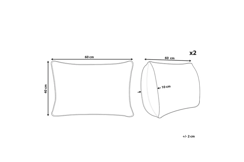 Vernole Udendørspude 42x60 cm - Hvid/Blå/Pink - Tekstiler - Pude & plaid - Udendørs puder