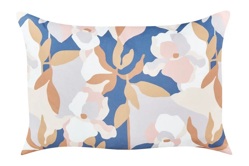 Vernole Udendørspude 42x60 cm, Hvid/Blå/Pink