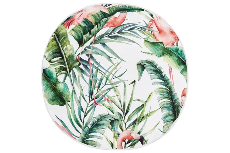 Visper Udendørspude 40 cm Rund, Hvid/Grøn/Pink