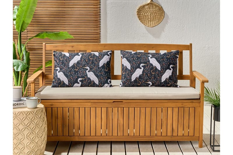 Vulcin Udendørspude 42x60 cm - Sort Og Hvid - Tekstiler - Pude & plaid - Udendørs puder