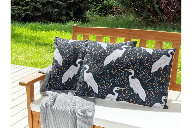 Vulcin Udendørspude 42x60 cm - Sort Og Hvid - Tekstiler - Pude & plaid - Udendørs puder