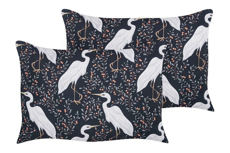 Vulcin Udendørspude 42x60 cm - Sort Og Hvid - Tekstiler - Pude & plaid - Udendørs puder