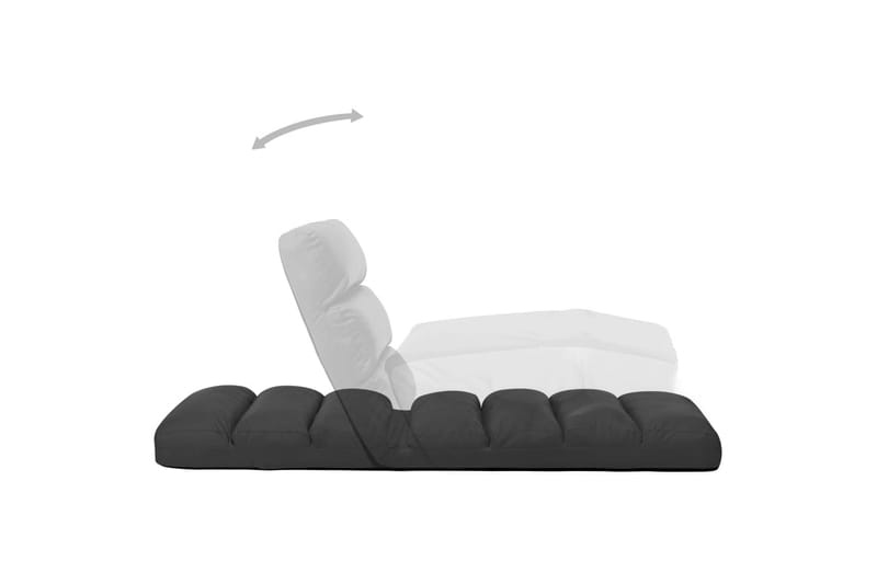 foldbar gulvstol kunstlæder antracitgrå - Antracit - Sædehynder