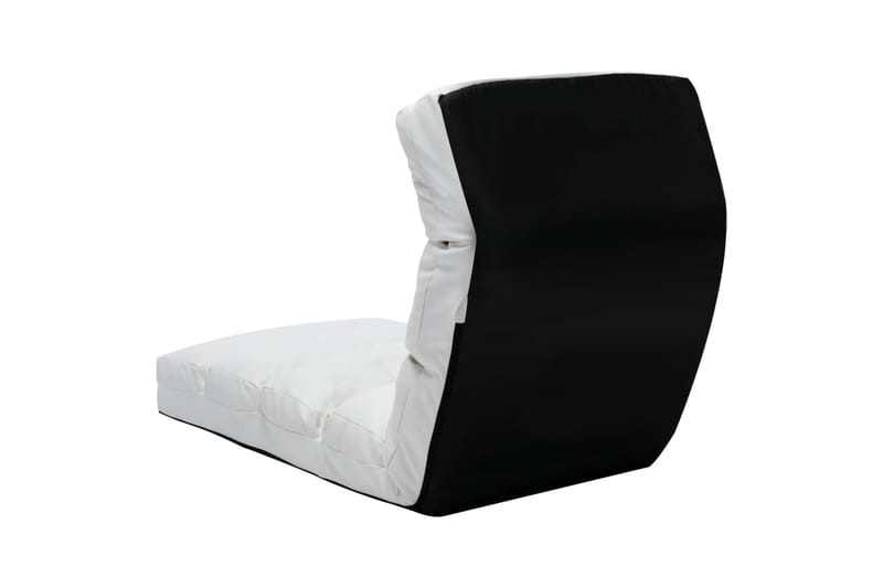 foldbar gulvstol kunstlæder hvid - Hvid - Sædehynder