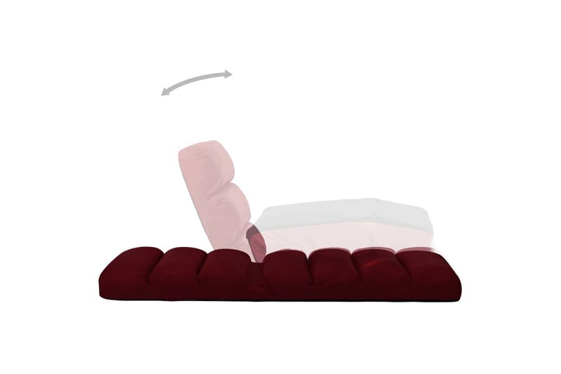 foldbar gulvstol kunstlæder vinrød - Rød - Sædehynder