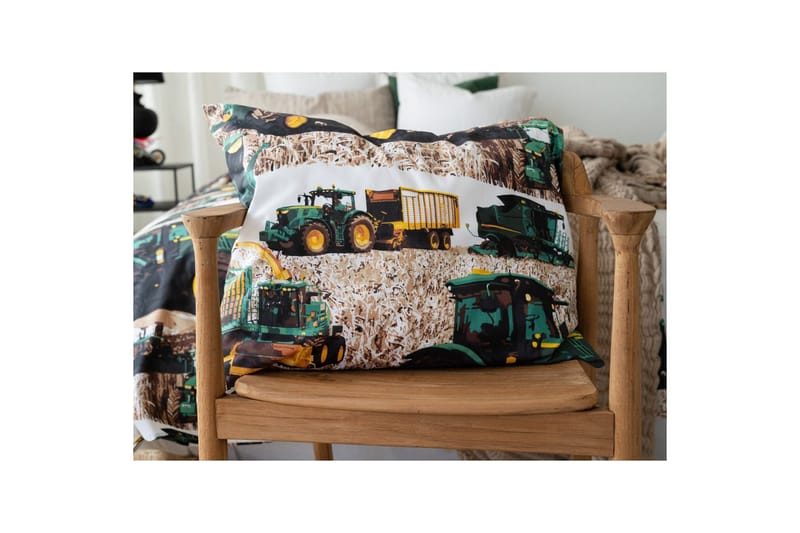 Dynebetræk Enkeltseng 2-Delers Mejetærsker Grøn - Tekstiler - Sengetøj - Sengesæt & dynesæt - Dynesæt enkeltseng