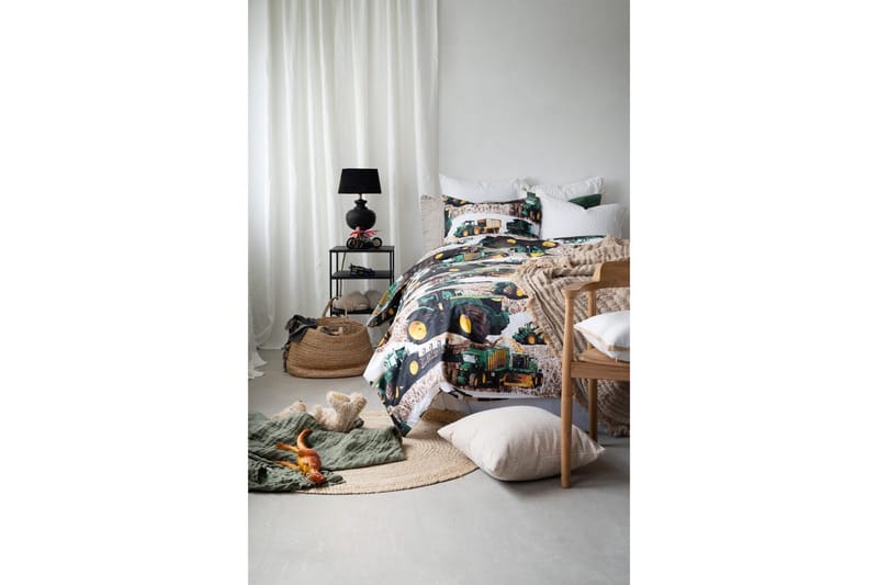 Dynebetræk Enkeltseng 2-Delers Mejetærsker Grøn - Tekstiler - Sengetøj - Sengesæt & dynesæt - Dynesæt enkeltseng