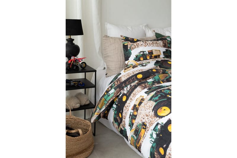 Dynebetræk Enkeltseng 2-Delers Mejetærsker Grøn - Tekstiler - Sengetøj - Sengesæt & dynesæt - Dynesæt enkeltseng