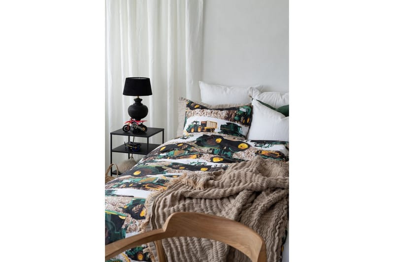 Dynebetræk Enkeltseng 2-Delers Mejetærsker Grøn - Tekstiler - Sengetøj - Sengesæt & dynesæt - Dynesæt enkeltseng